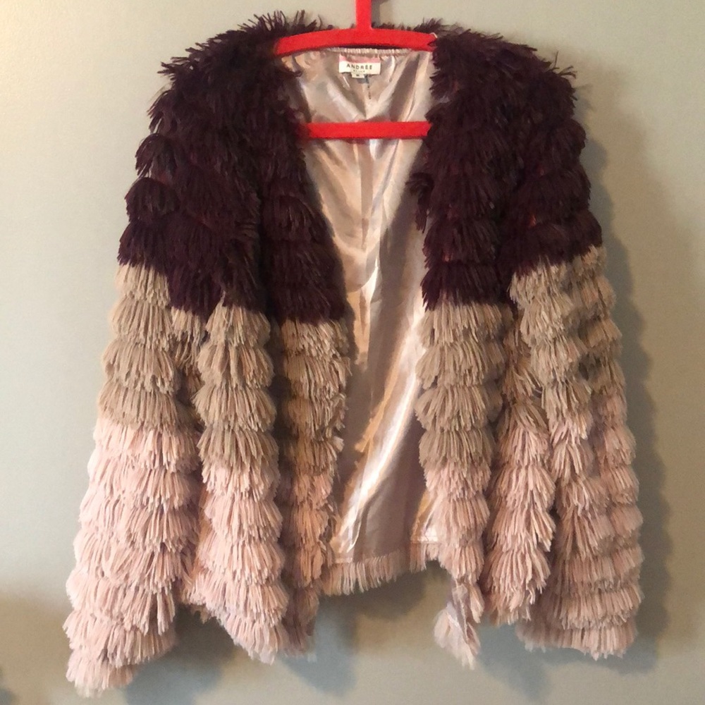Fun soft fuzzy jacket in medium